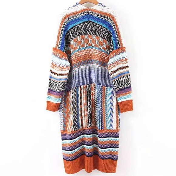 NWT Color Me Gypsy Maxi Cardi Sz L - Picture 4 of 4